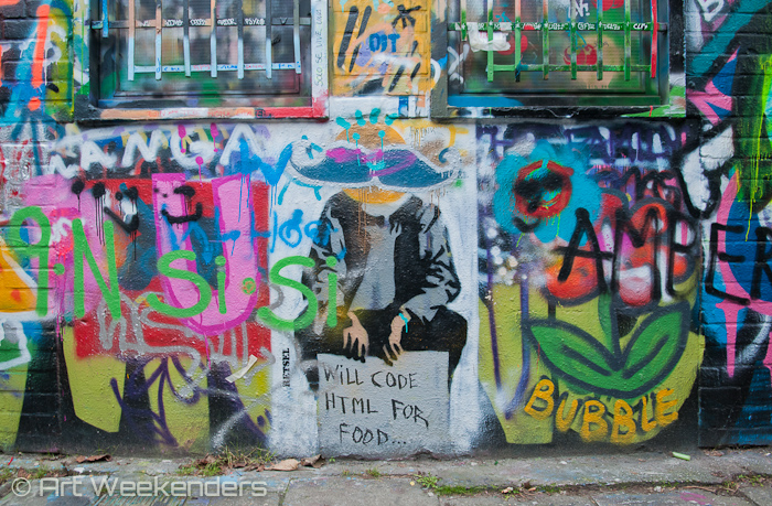 Street Art in Ghent: 2014_Belgium-Ghent-Street-Art-Will-Code-Html-For-Food