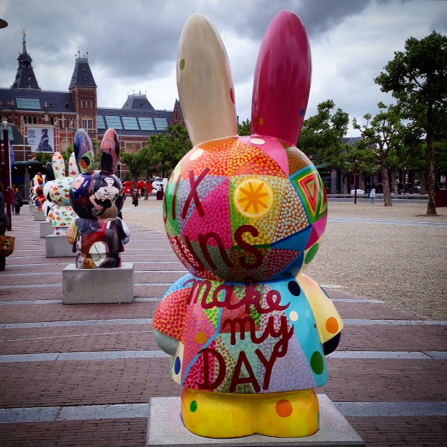 Free Outdoor Events In Amsterdam This summer: Miffy-Art-Parade-in-Amsterdam-Nijntje-60-jaar