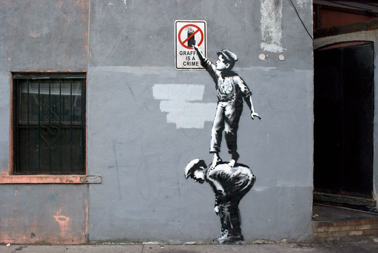 Banksy - Graffiti is a crime (NYC)